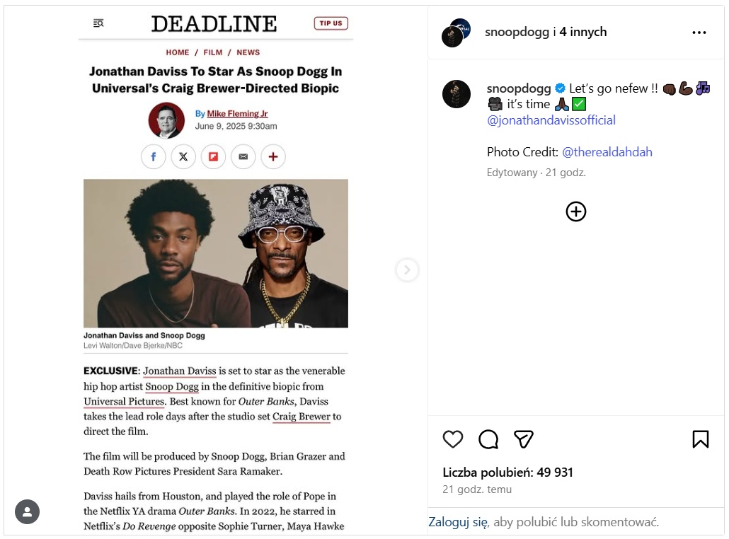 Snoop Dogg, Instagram