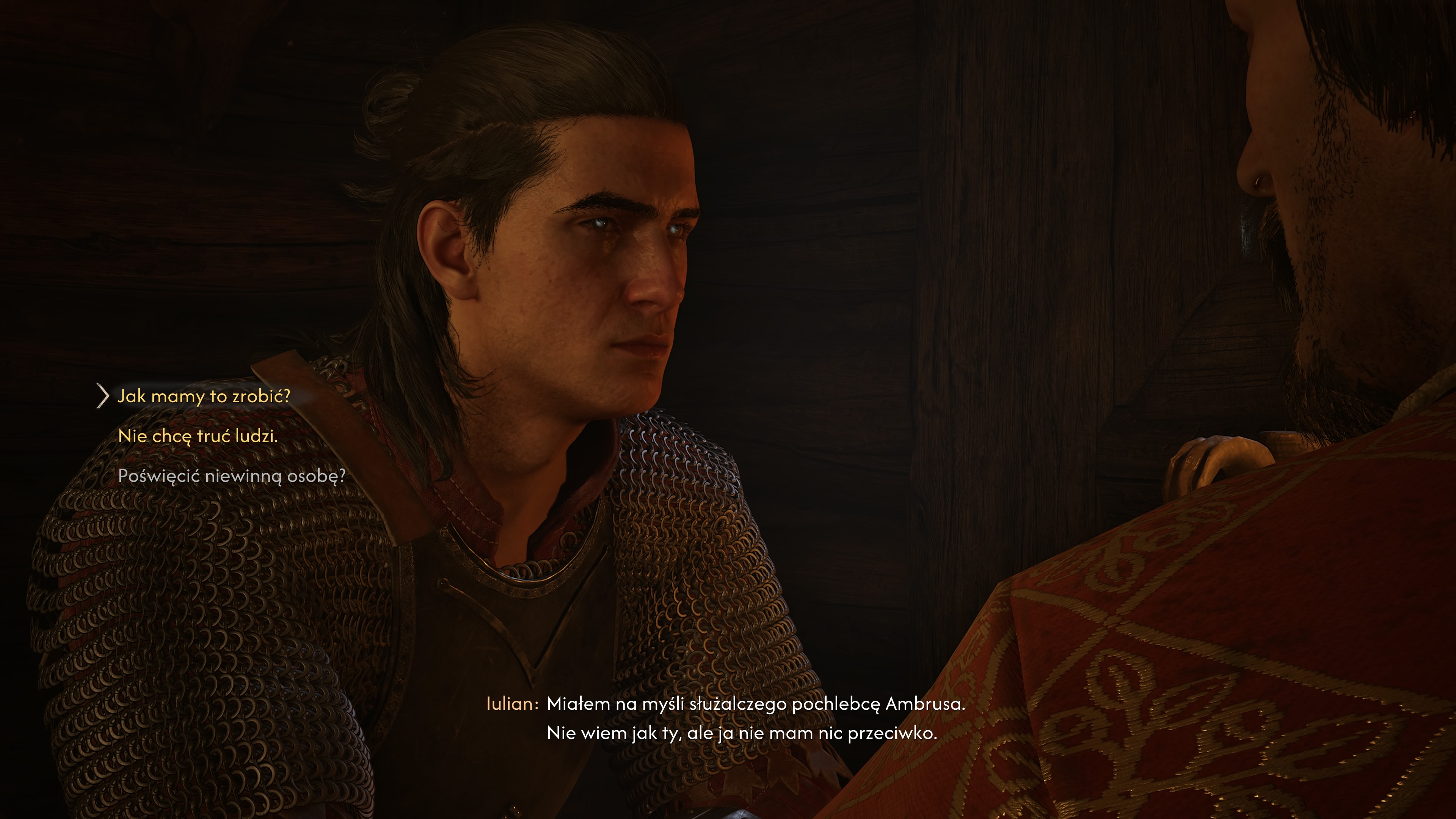 The Blood of Dawnwalker - Służący Iulius, pochlebca Ambrusa: pomóc i czy napić się krwi przed walką?