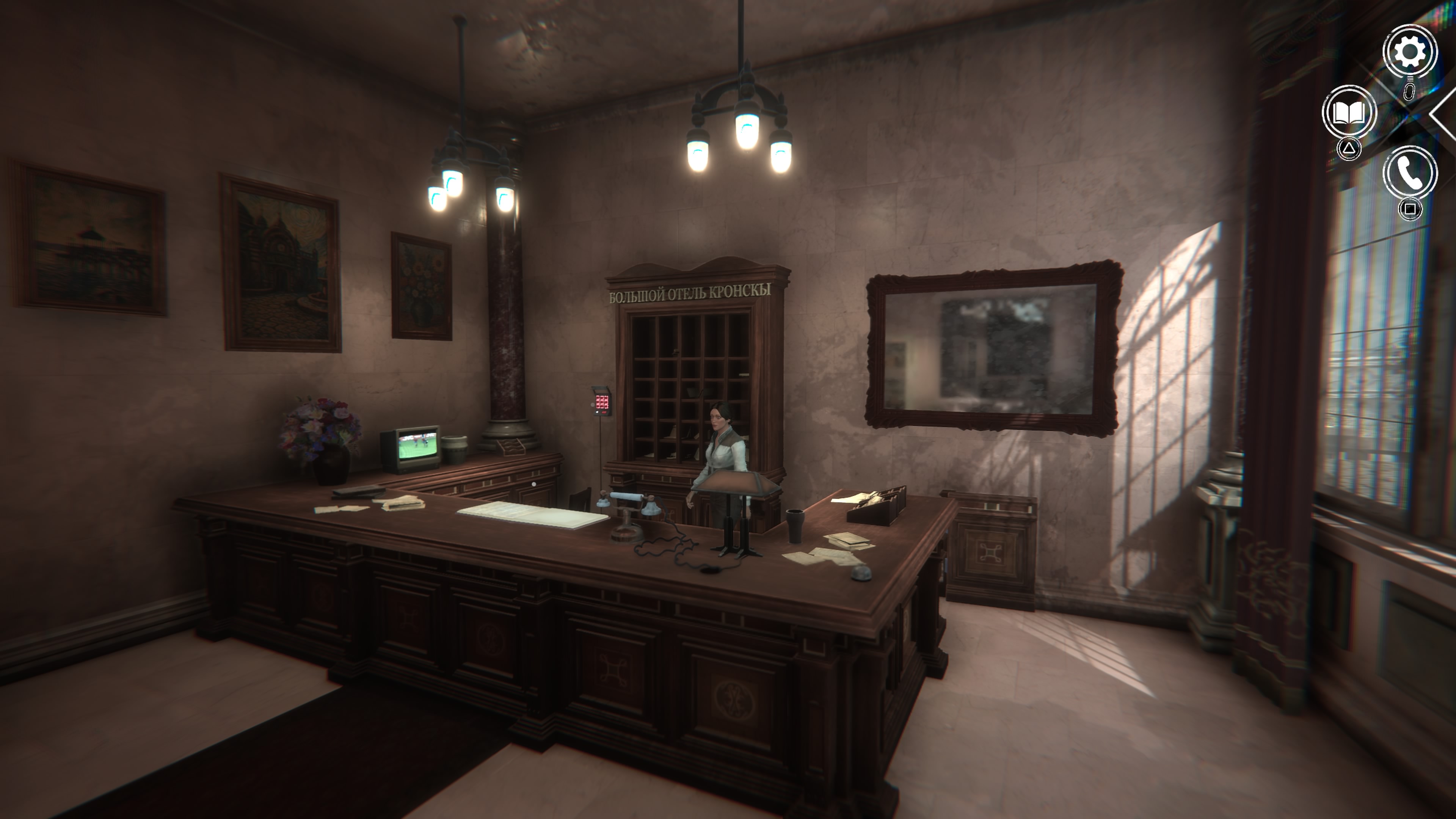 Syberia Remastered - Aralbad: zapomniane źródła, hotel, Feliks, klawiatura, spa, James, Helena, molo, drink