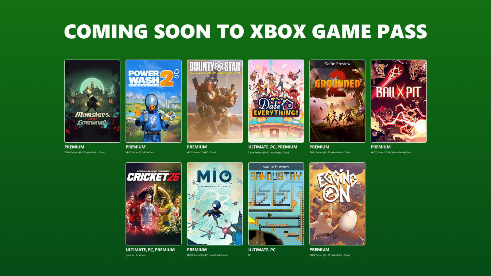 Xbox Game Pass - sierpień 2026 Wave 1