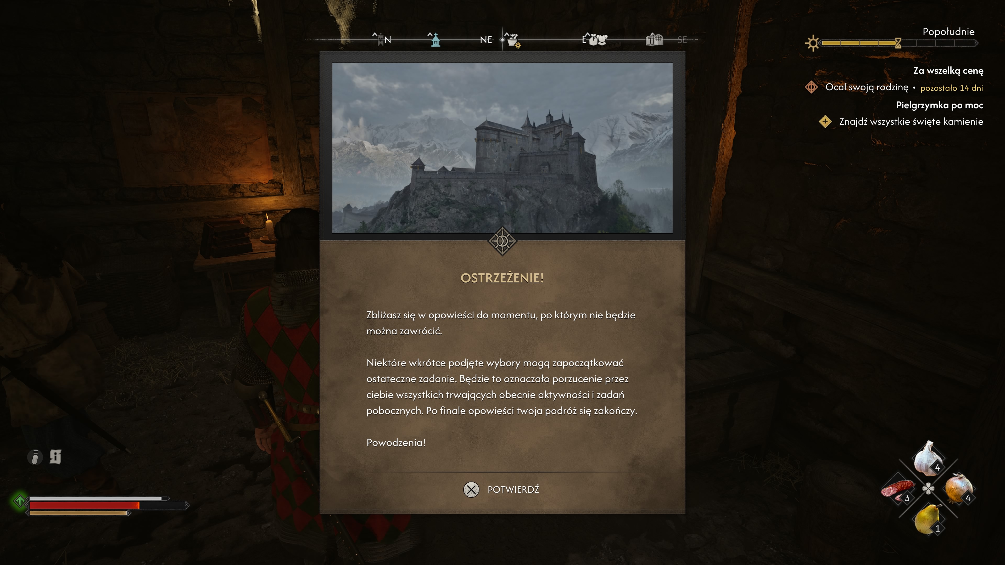 The Blood of Dawnwalker - Misja bez powrotu, blokada fabuły: kiedy następuje?