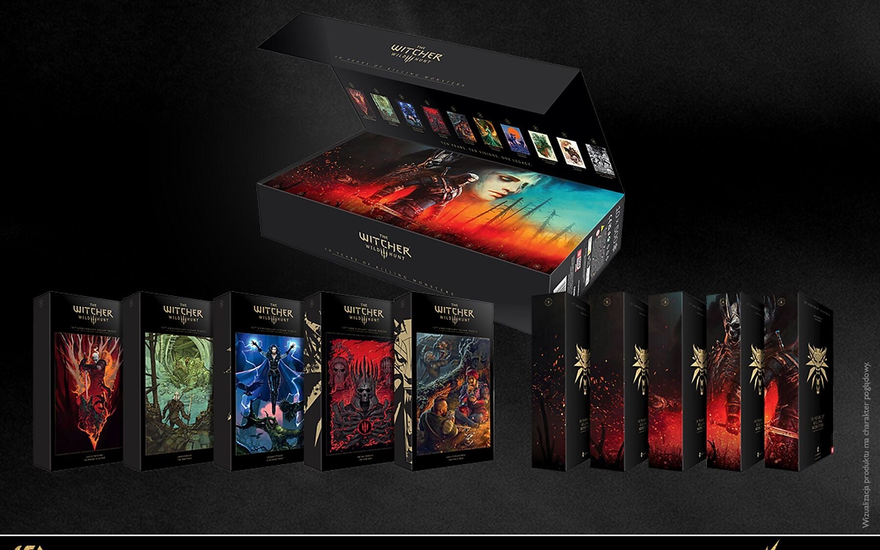 10 zestawów puzzli po 500 elementów z okazji 10-lecia Wiedźmina 3 w promocji