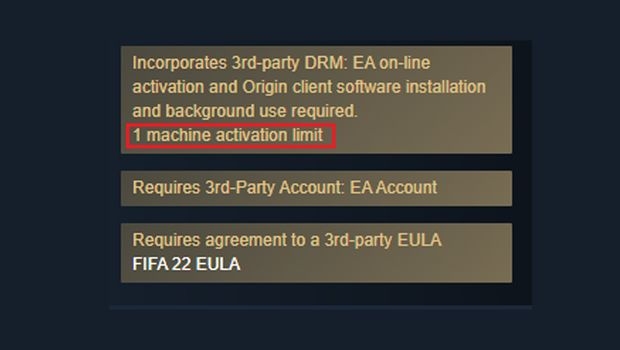 FIFA 22 zainstalujemy tylko na jednym PC. Tytuł bazuje na wersji z PS4 i XOne
