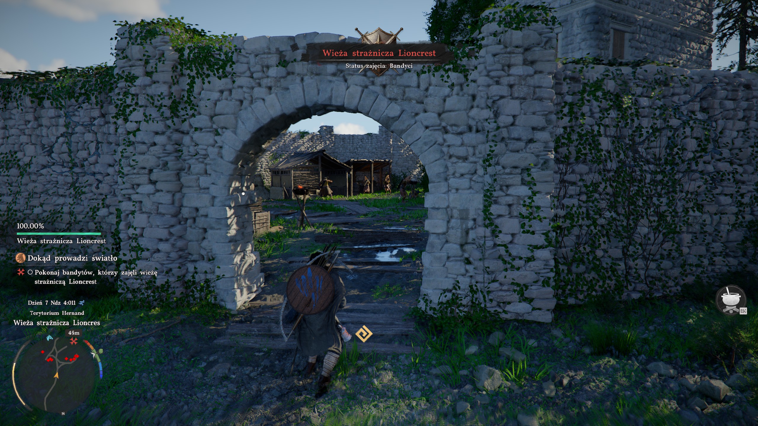 Crimson Desert - Dokąd prowadzi światło: wieża, wyzwalanie regionu