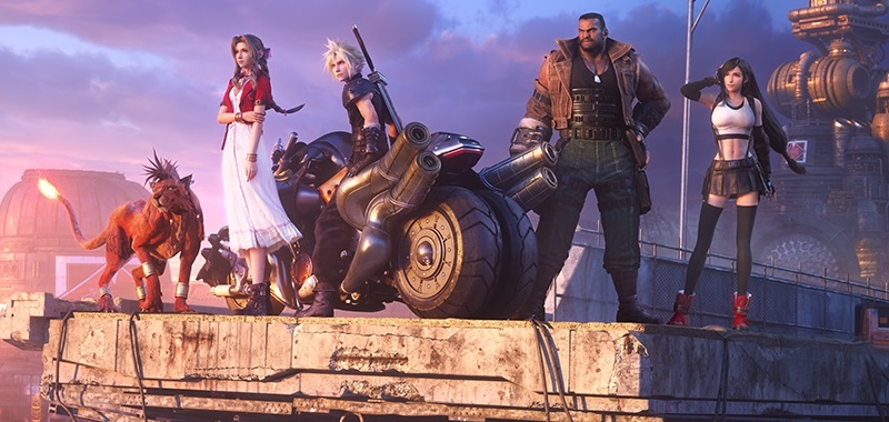 Final Fantasy VII Remake z nastrojowymi motywami na PS4. Gracze mogą pobierać prace Square Enix