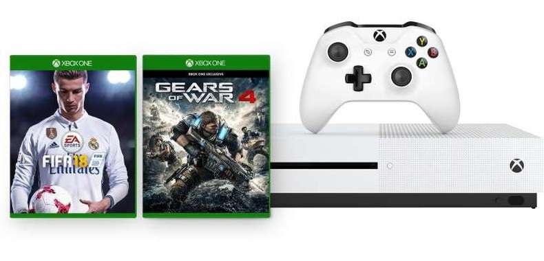 Xbox One S z FIFA 18 i Gears of War 4 za 975 zł
