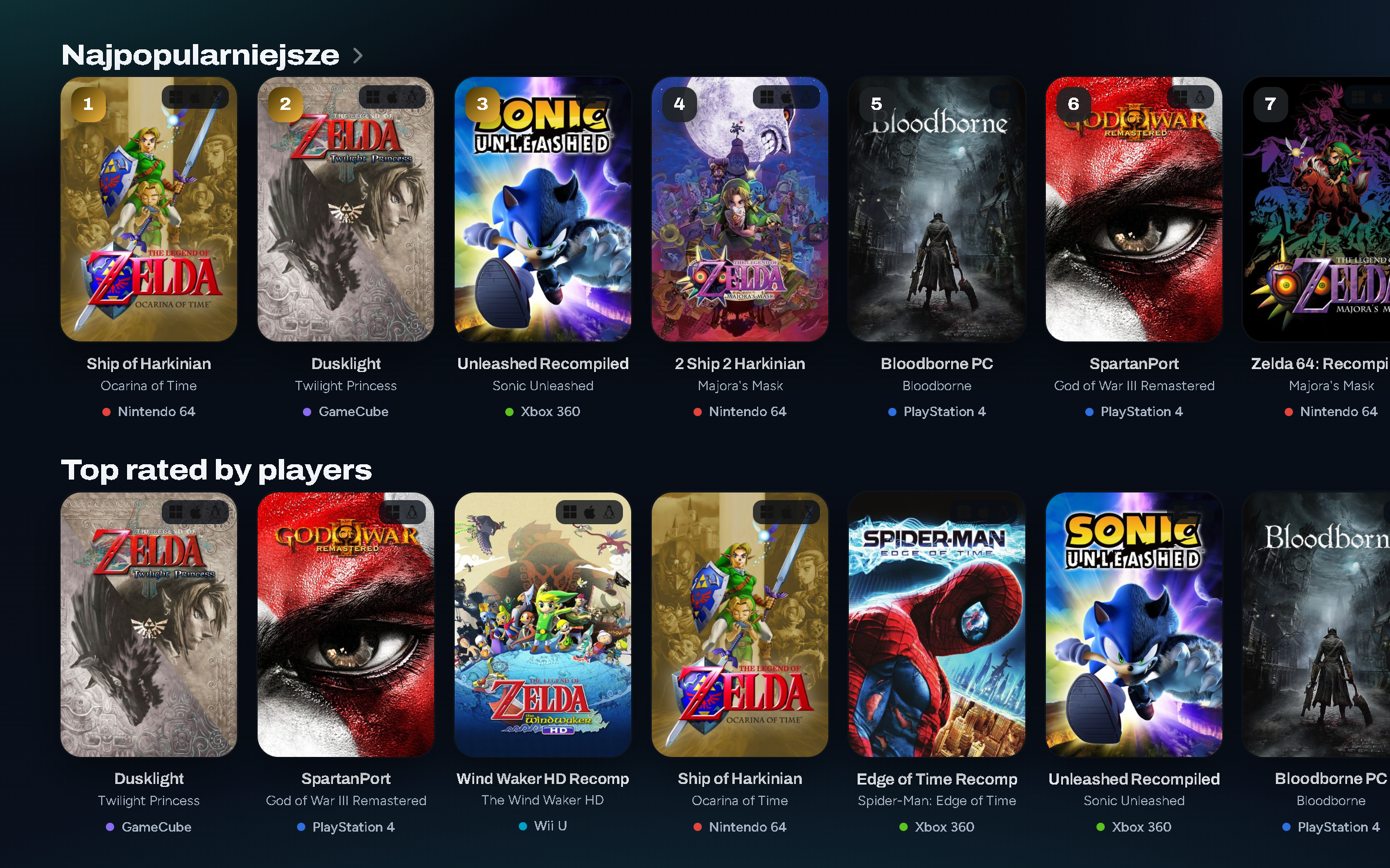 Exclusivy Nintendo, PlayStation i Xbox na PC. Powstał portal dla fanowskich portów konsolowych hitów