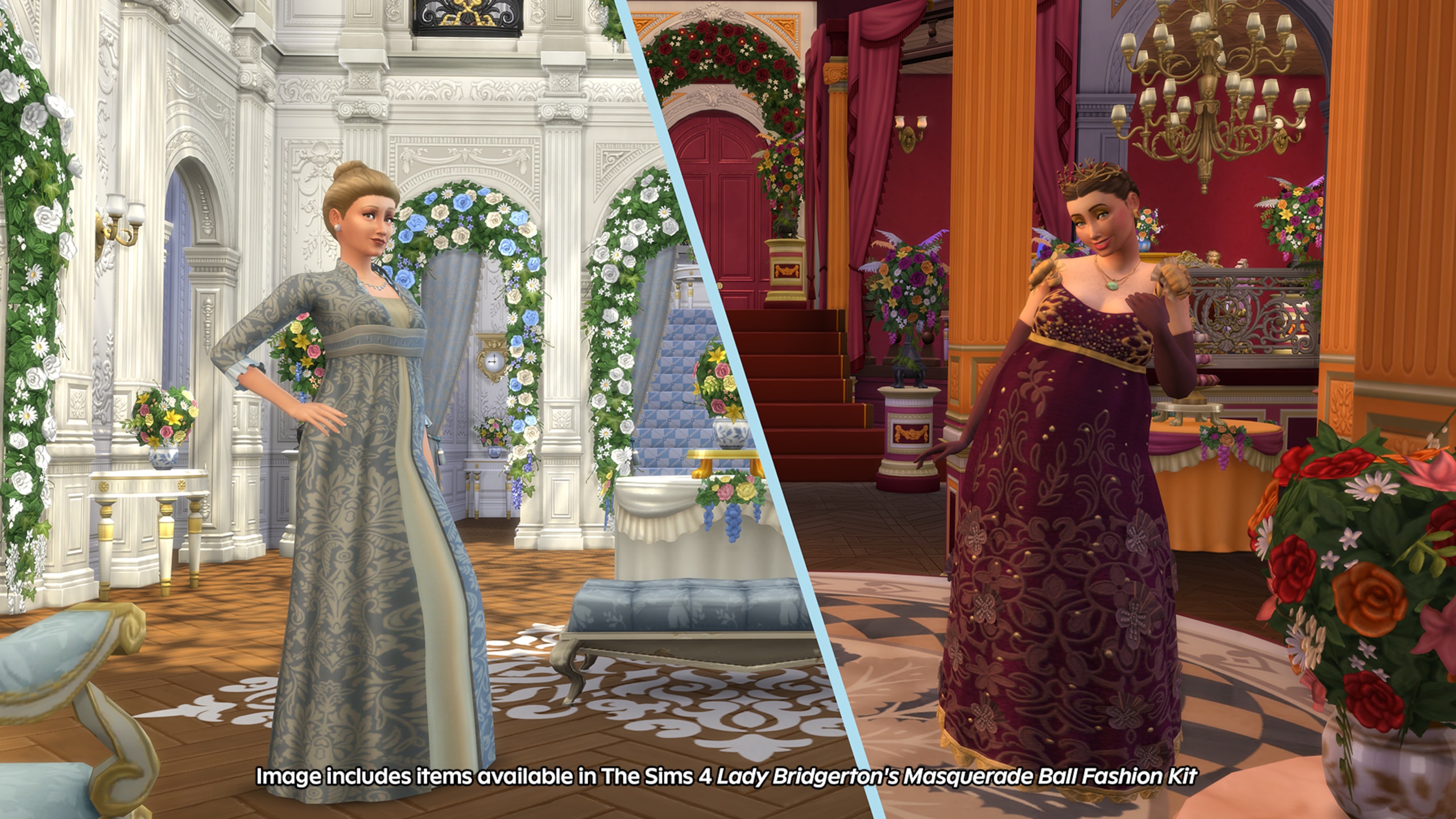 The Sims 4 - zestaw modowy Bal Maskowy Lady Bridgerton oraz Sali Balowej Lady Bridgerton #4