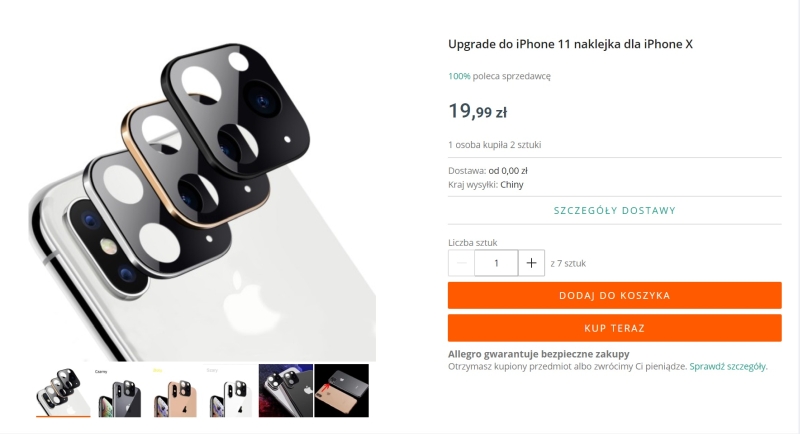 iPhone 11 za wszelką cenę? Fani Apple kupują nakładki do iPhone'a XS i przerabiają go na nowy model