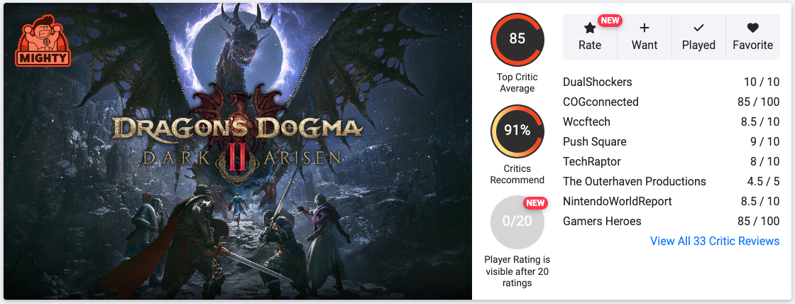 Dragon's Dogma 2 Dark Arisen Oceny