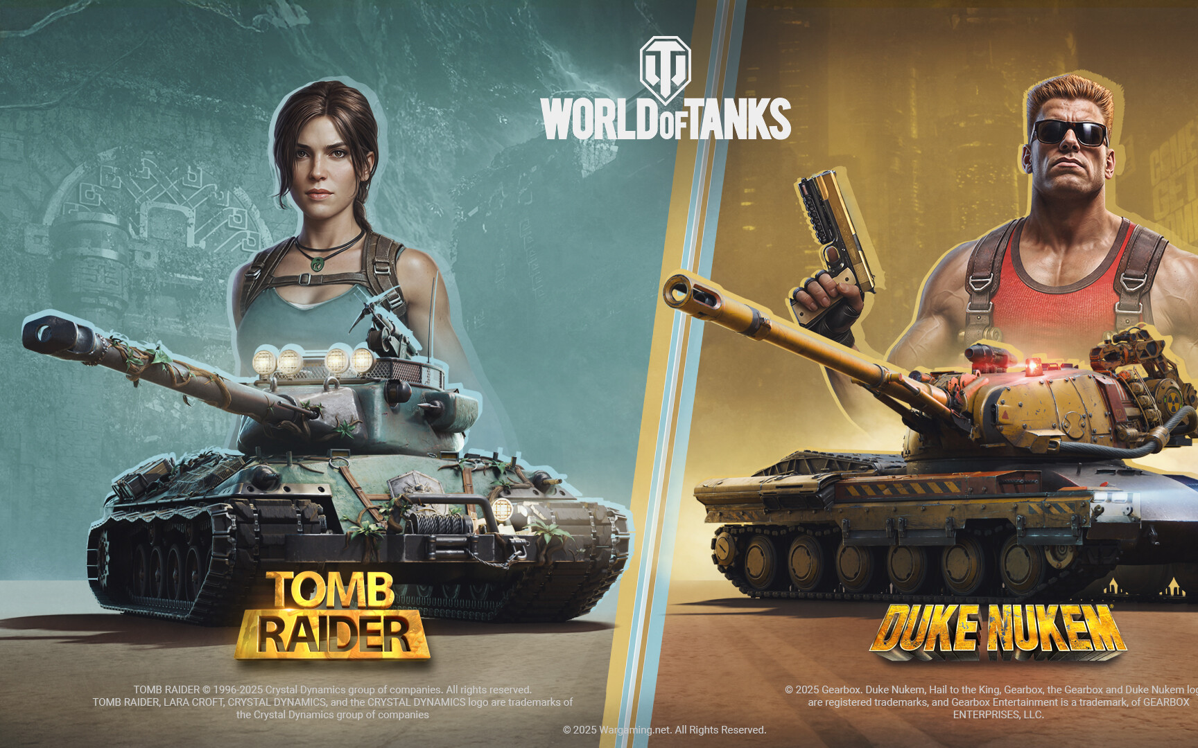 World of Tanks Tomb Raider Duke Nukem