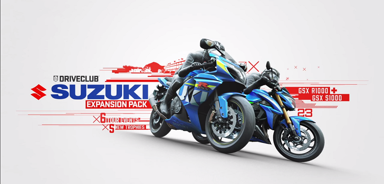 Motocykle Suzuki wjeżdżają do Driveclub Bikes