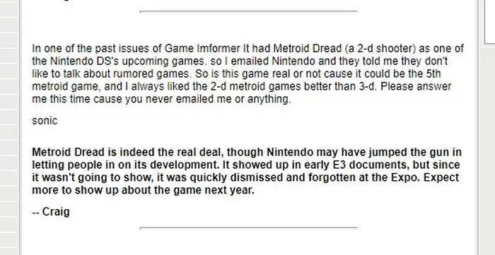 Metroid Dread został oficjalnie ujawniony 16 lat temu. Nintendo potwierdziło ciekawą sytuację