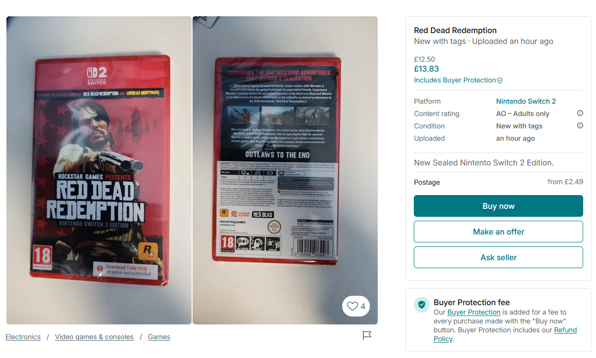 Red Dead Redemption na PS5 i NS2 potwierdzony. Ktoś sprzedaje grę przed oficjalną zapowiedzią