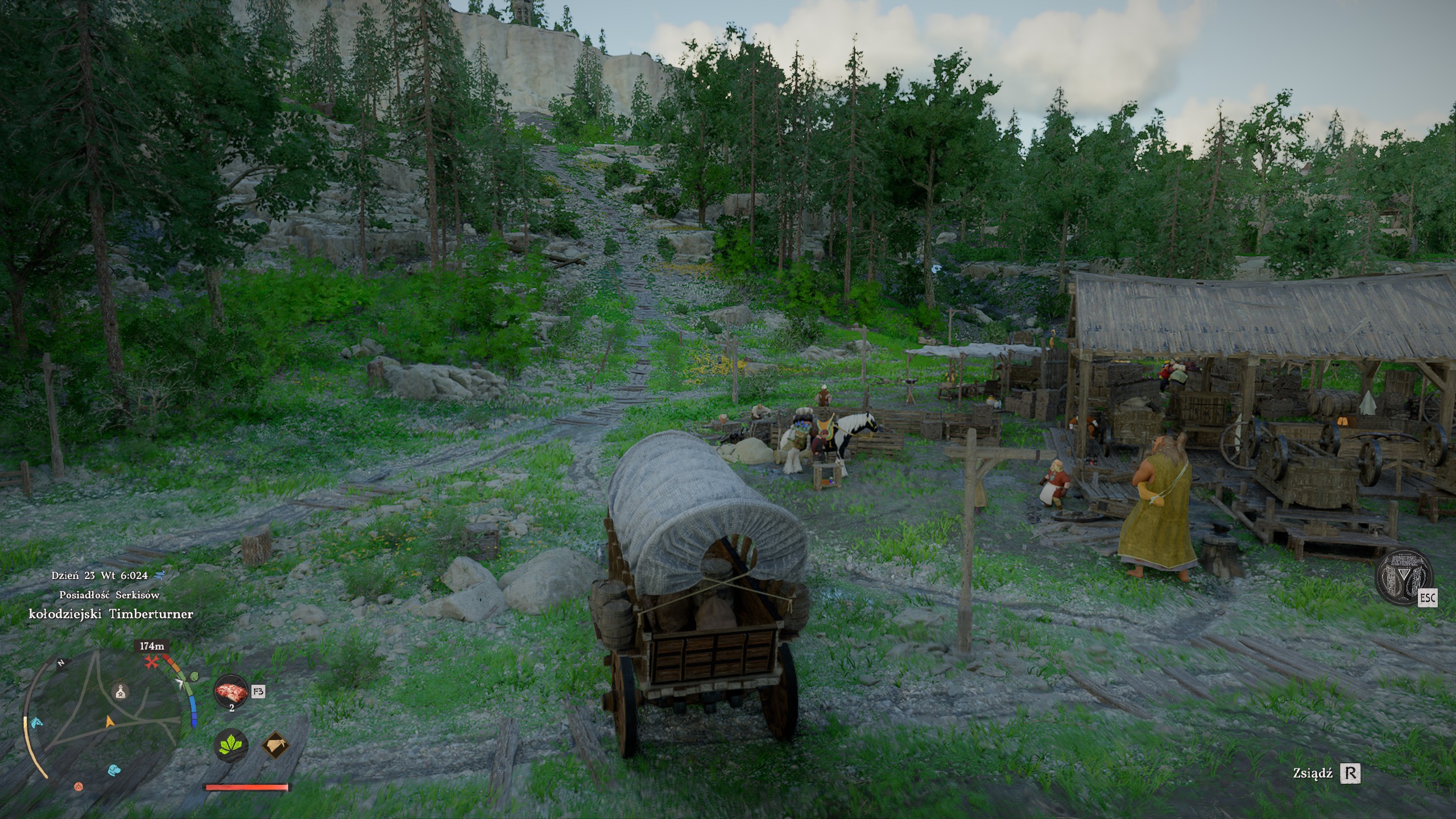 Crimson Desert - List przy świątyni, łup na kółkach: poczekaj na Yanna, woźnica, paserow powozów