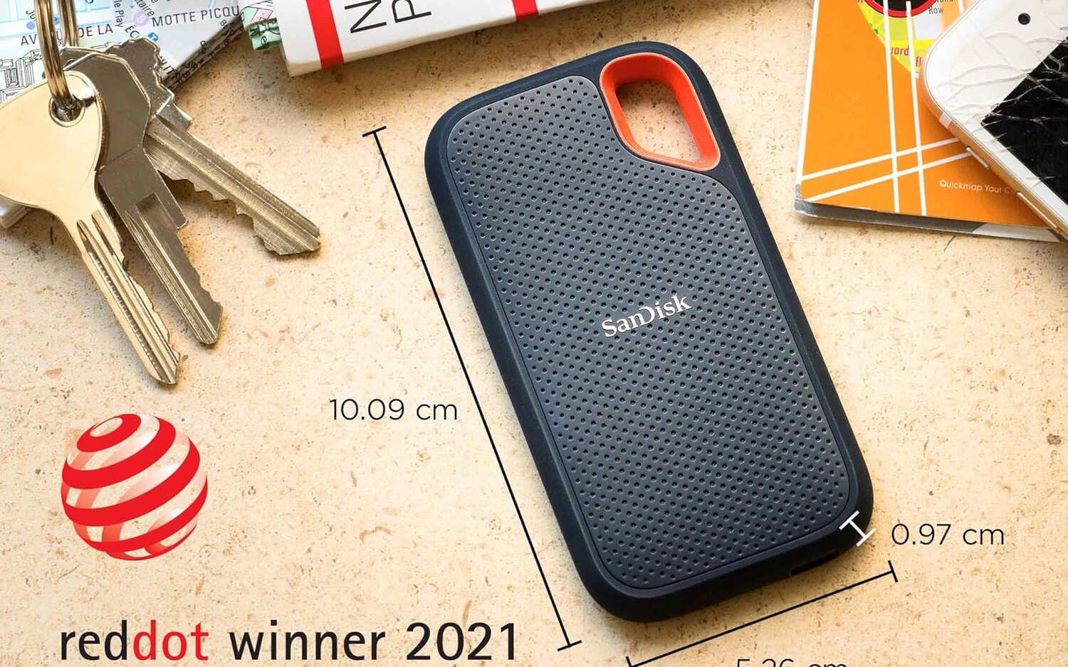 Przenośny dysk SSD Sandisk Extreme 1 TB z prędkościami 1050 MB/s za 388 zł