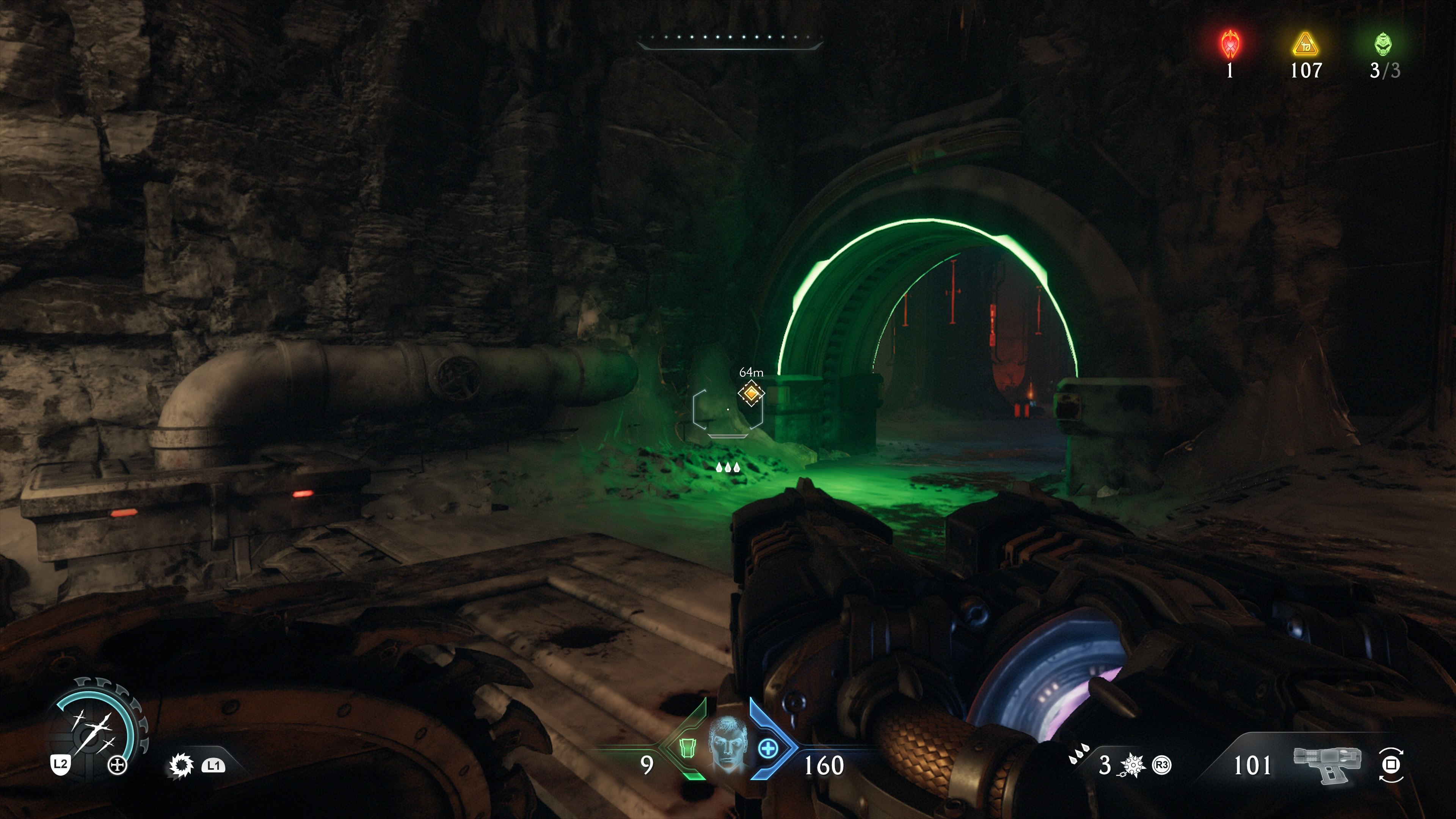 DOOM The Dark Ages - Rozdział 12: Stacja dowodzenia strażników, fioletowy i złoty klucz