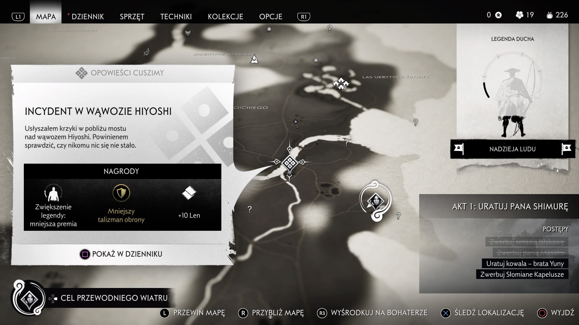 Misja poboczna - Incydent w wąwozie Hiyoshi - Ghost of Tsushima