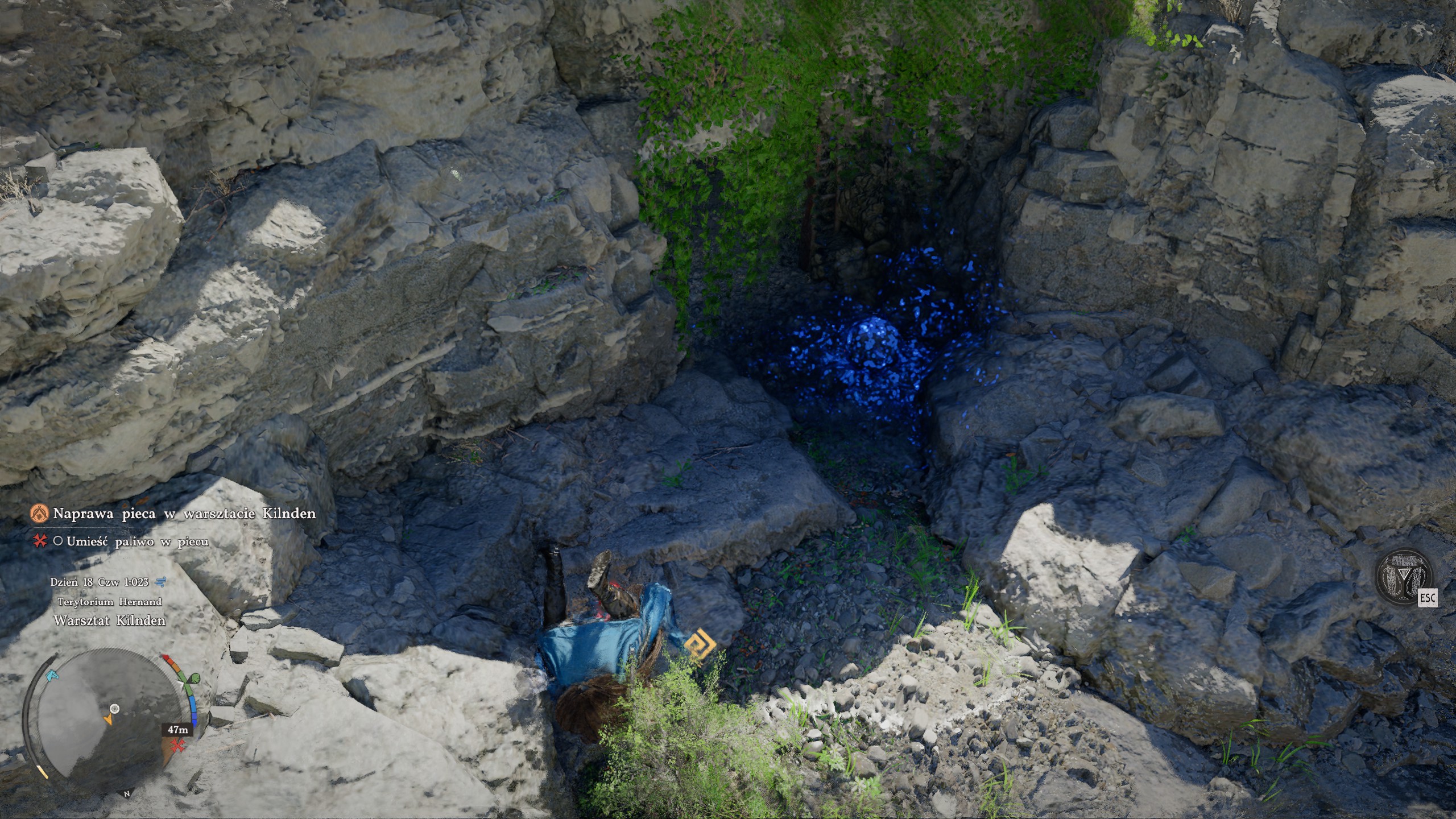 Crimson Desert - Warsztat Klinden: Grimnir, naprawa pieca, pradawny generator, odłączony, rozmontowany, paliwo