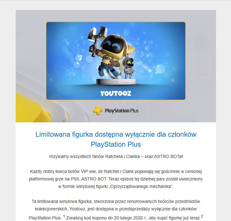 PlayStation Plus Youtooz zniżka