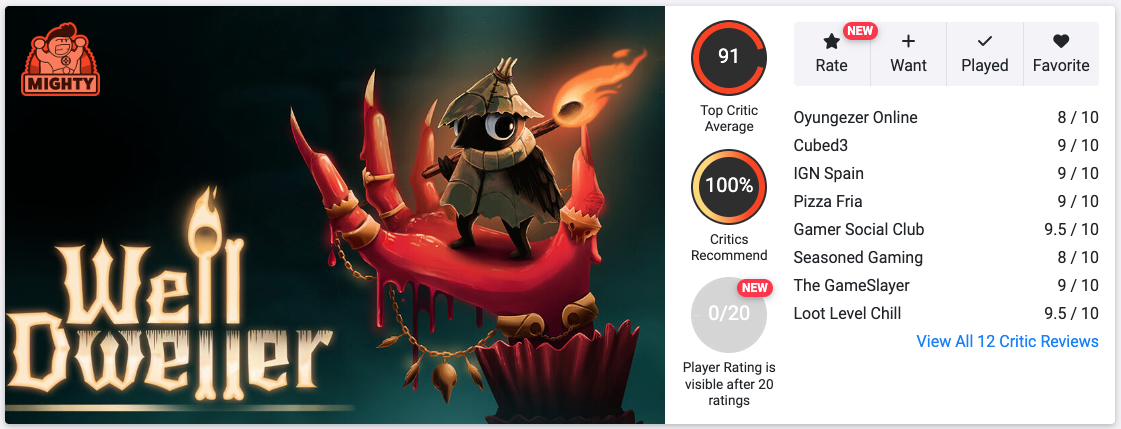 Well Dweller Opencritic