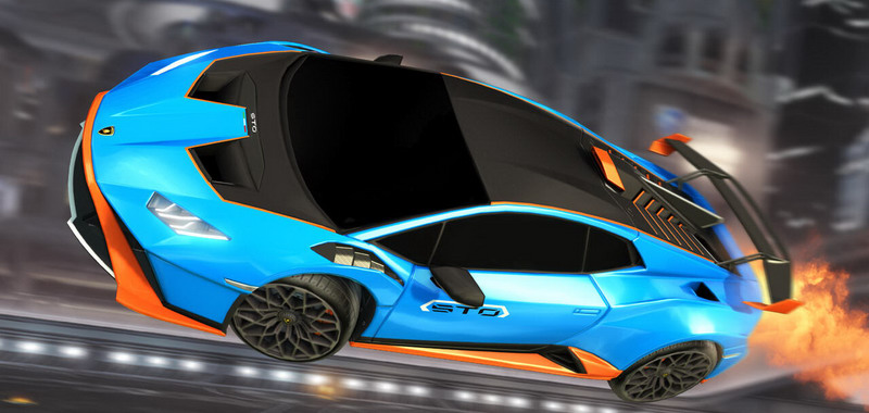 Lamborghini w Rocket League. Reklama prezentuje model Huracan STO w grze
