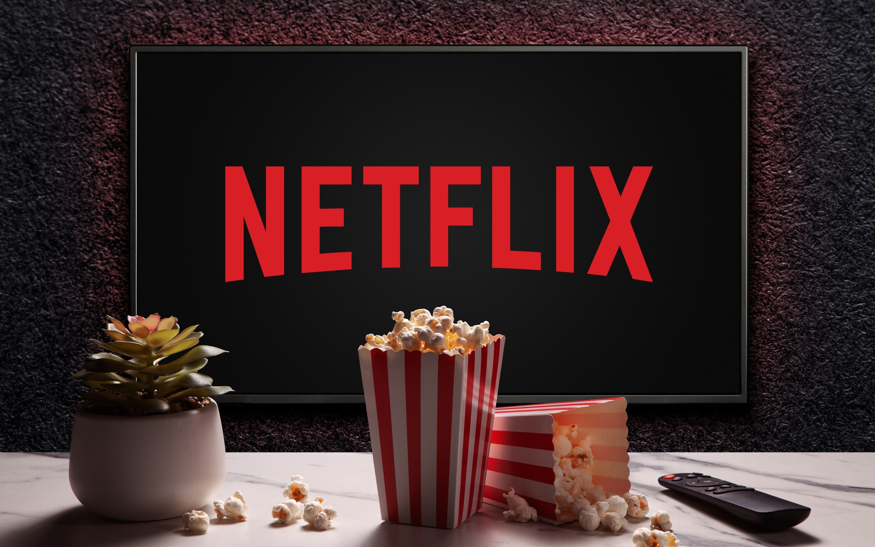 Netflix logo na ekranie