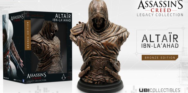 Ubicollectibles przedstawia trzy popiersia Altaïra i figurkę Ezio