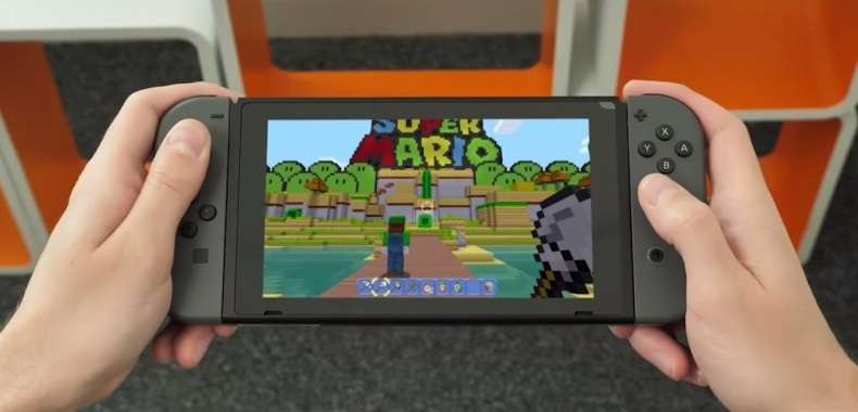 Nintendo Switch z efektowną reklamą. Minecraft w 1080p