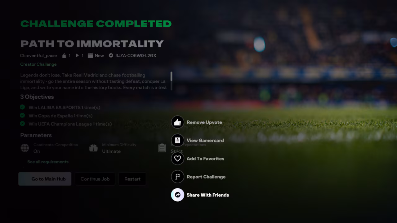 EA Sports FC 27 - Wyzwania Twórcy, własne scenariusze, udostępnianie ich znajomym