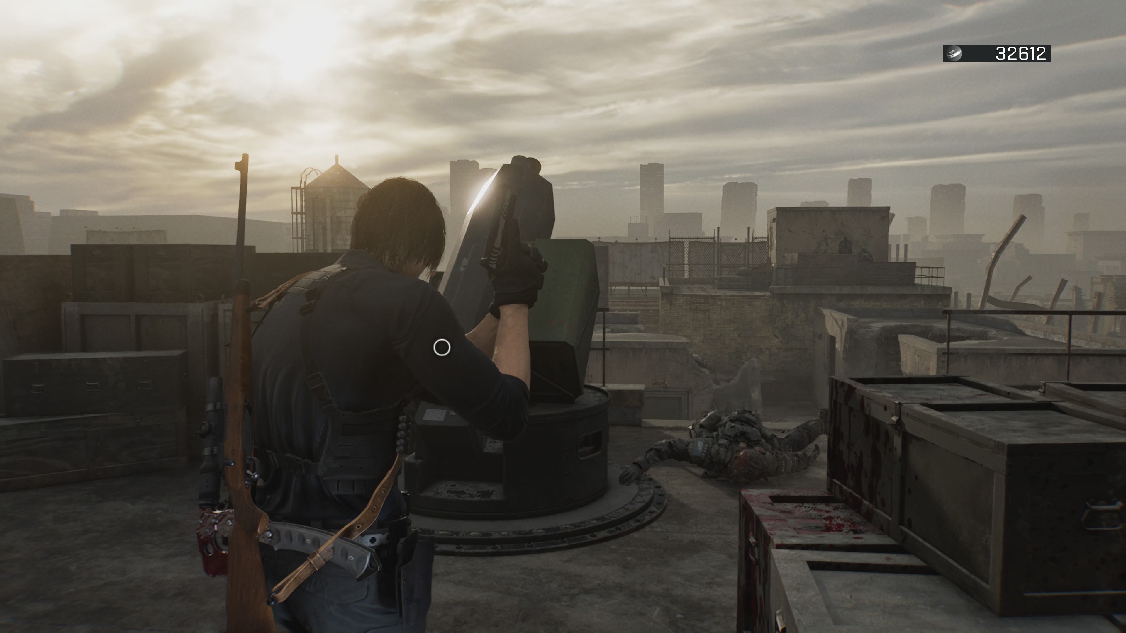 Resident Evil Requiem - Leon: oczyszczalnia, odbiornik, apartament Cedarbrook, żołnierze, korbka, moździerz