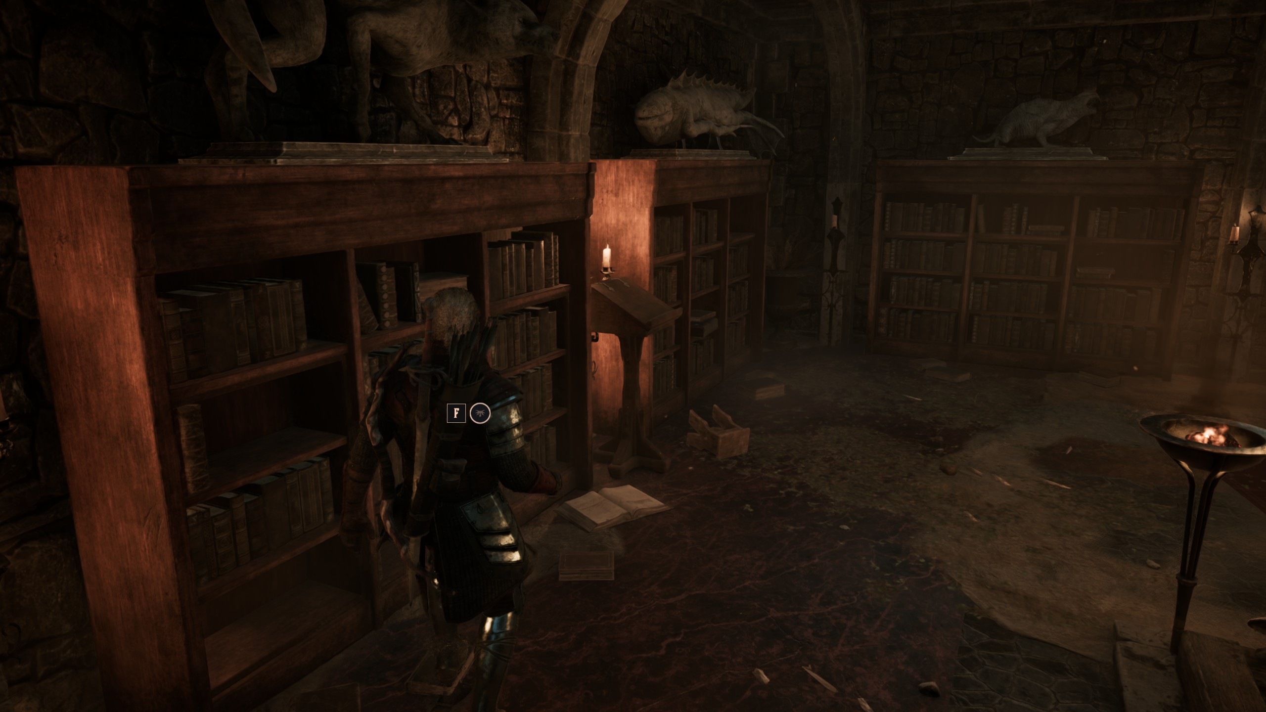 Gothic 1 Remake - Kamień ogniskujący w Górskiej Fortecy: Golem mostowy, książki