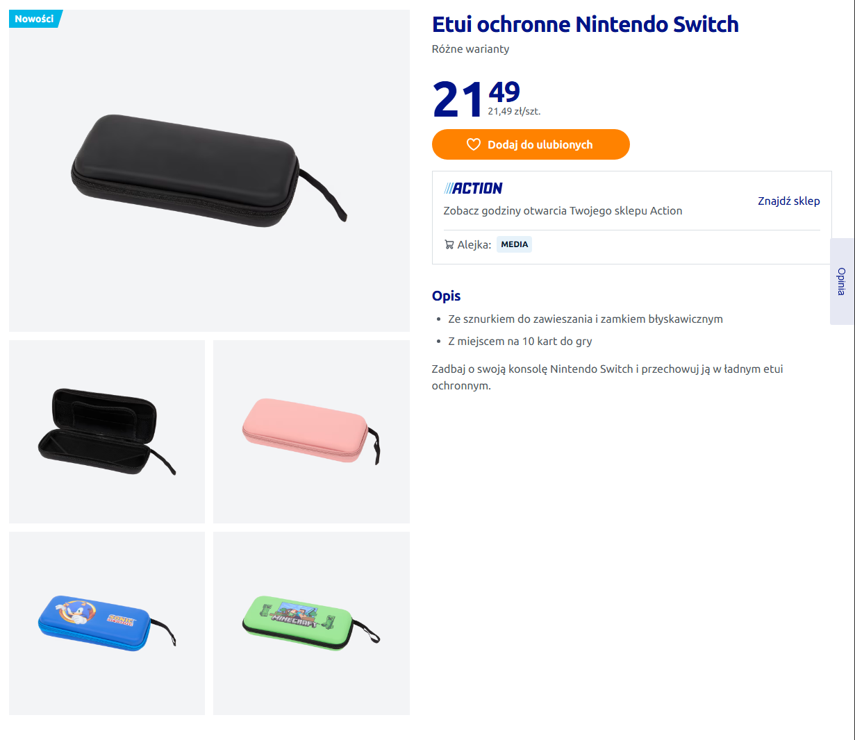 Etui ochronne do przenośnej konsoli w cenie kebaba. Biegnij do Action!