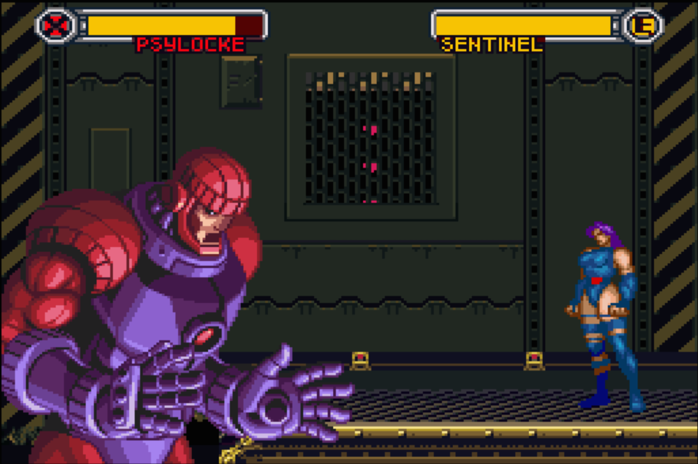 Psylocke to twarda babka i 20 metrowemu robotowi da radę!