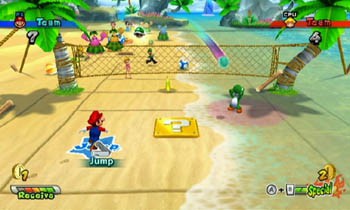 Zobacz jak Mario gra w siatkówkę
