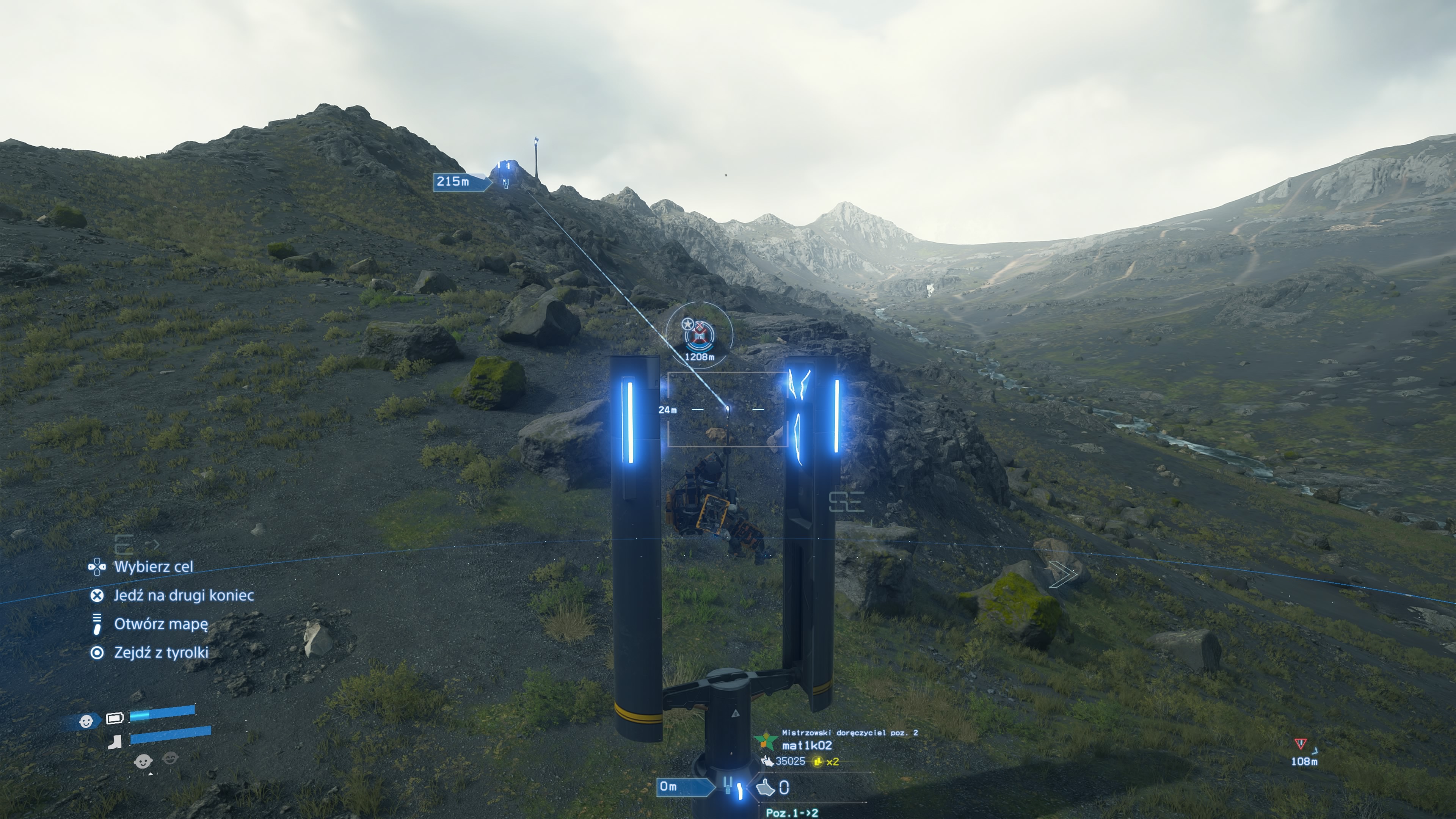 Death Stranding 2 - Zlecenie 23: Smolny magnetyt, laboratorium Heartmana, tyrolka