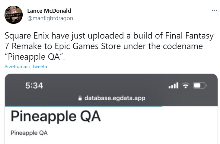 Final Fantasy VII Remake coraz bliżej PC. Square Enix dodało produkcję do Epic Games Store