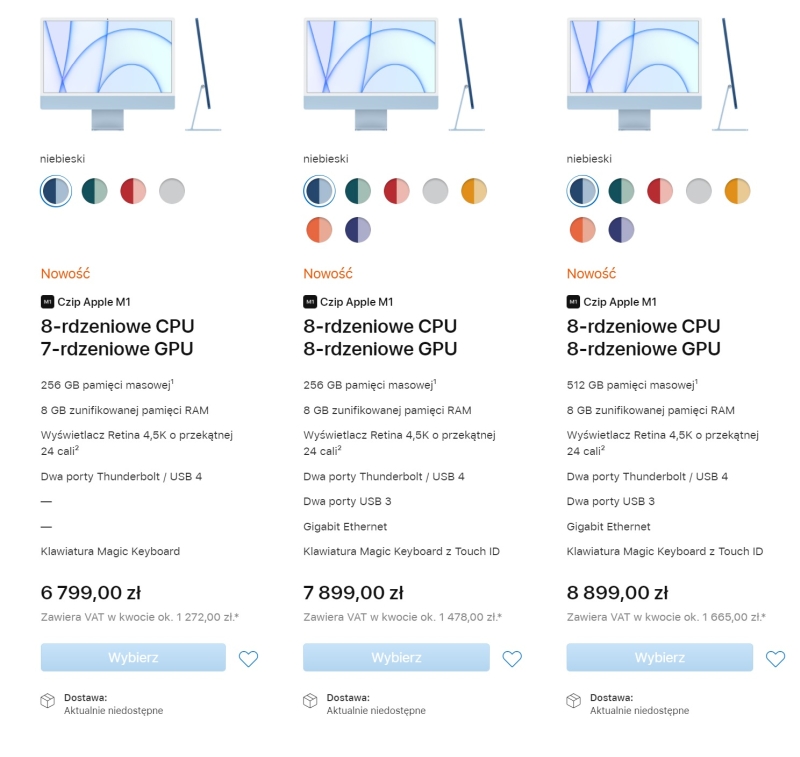 iPad Pro za nawet 11 799 zł, iMac w różnych kolorach, fioletowy iPhone 12 i inne nowości Apple – znamy ceny