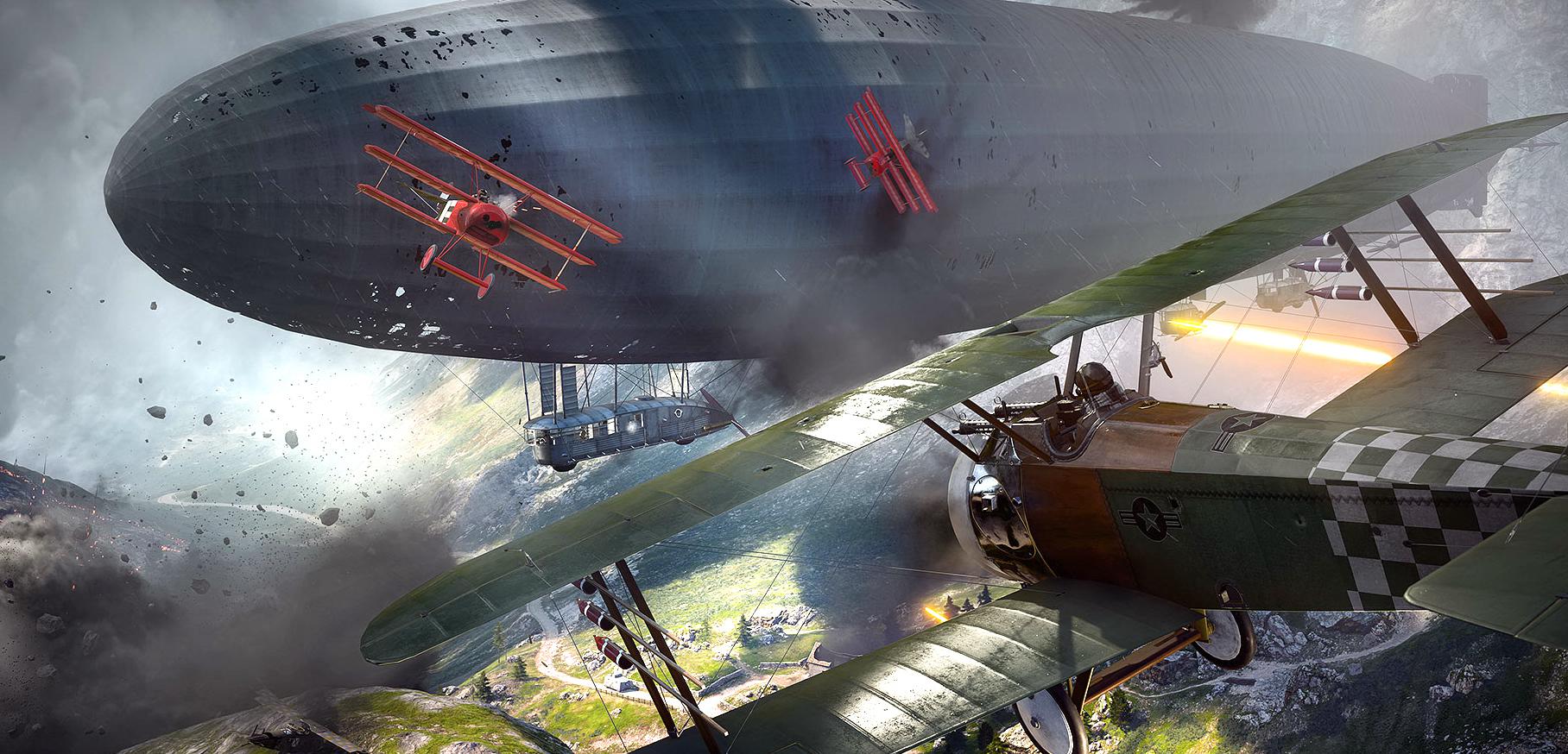 Battlefield 1: intensywne walki samolotów i czołgów - zobaczcie skalę zniszczeń