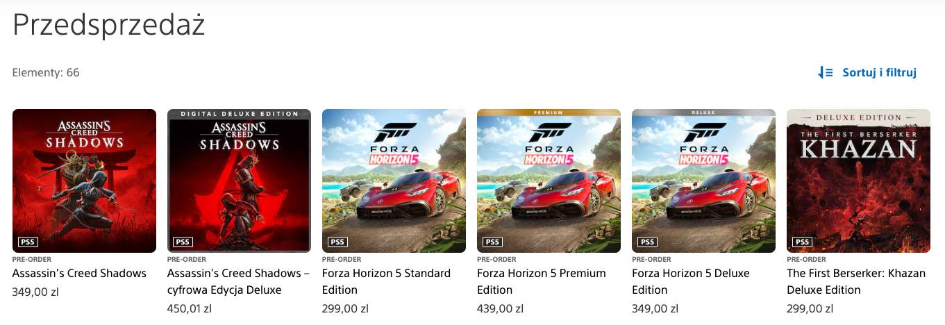 Assassin's Creed Shadows - PlayStation Store TOP 1 przedsprzedaż