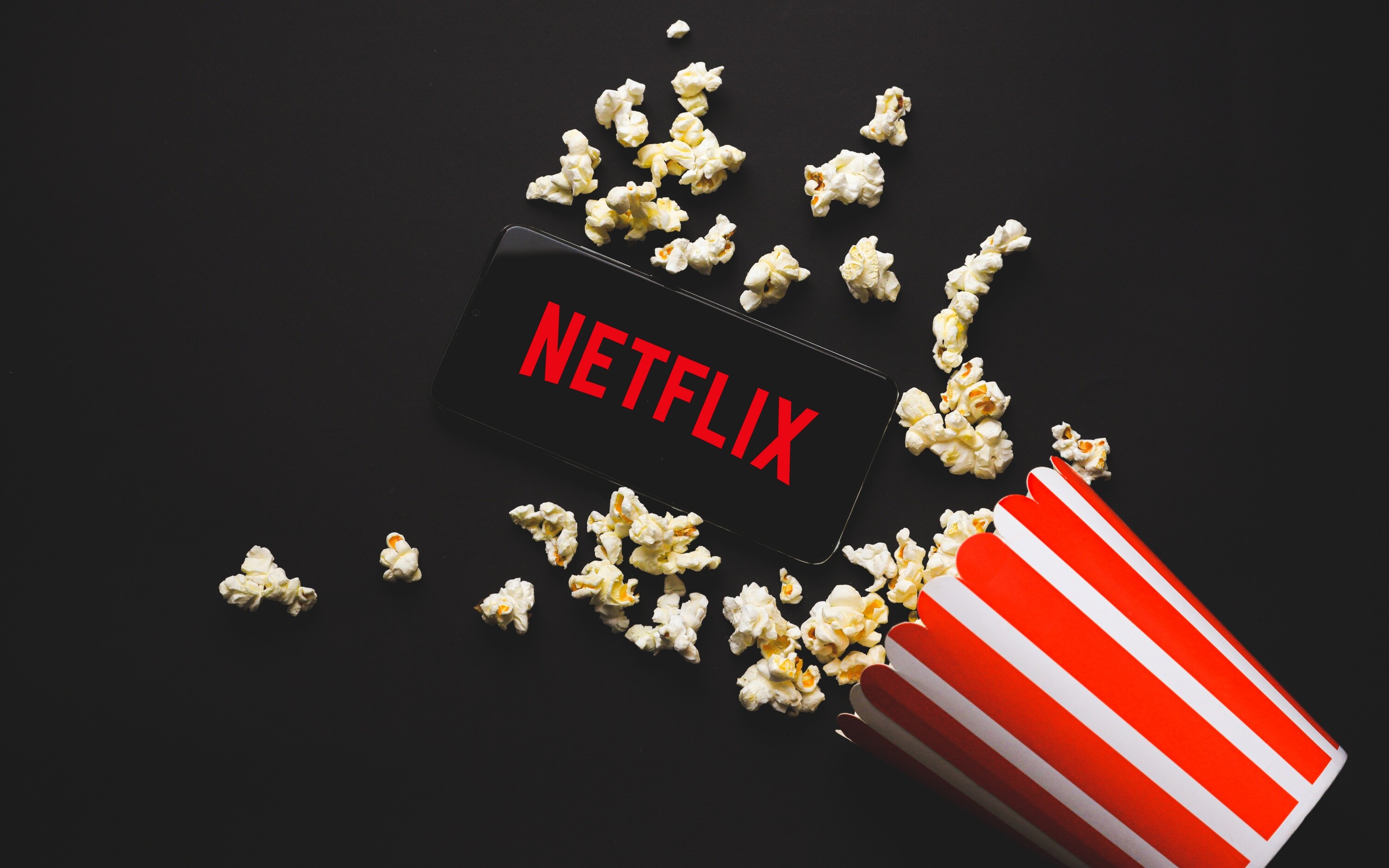 Netflix logo popcorn