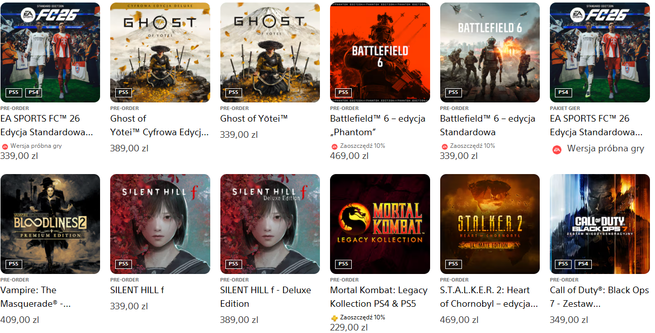 Ghost of Yotei PS Store Polska wrzesień 2025