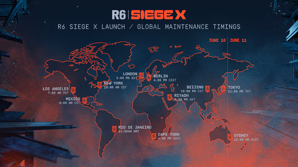 R6 Siege X Launch Time