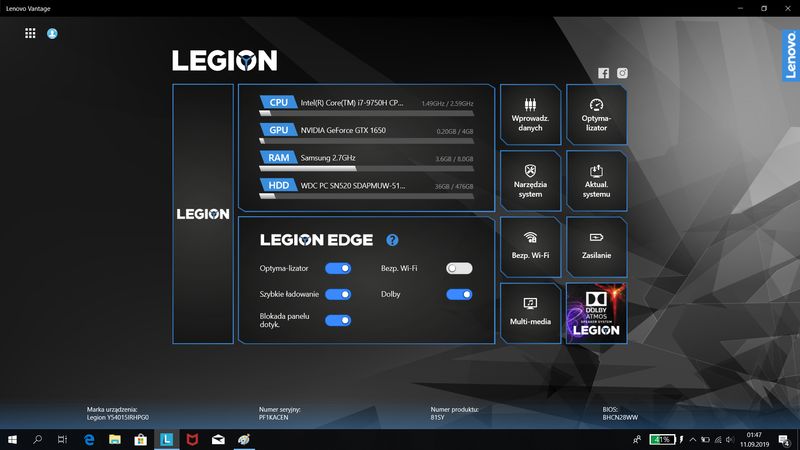 Lenovo Legion Y540 - recenzja sprzętu. Niedrogi laptop na którym da się pograć!