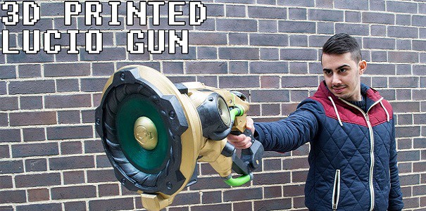 Dźwiękowy pistolet Lucio z Overwatch odtworzony dzięki drukarce 3D