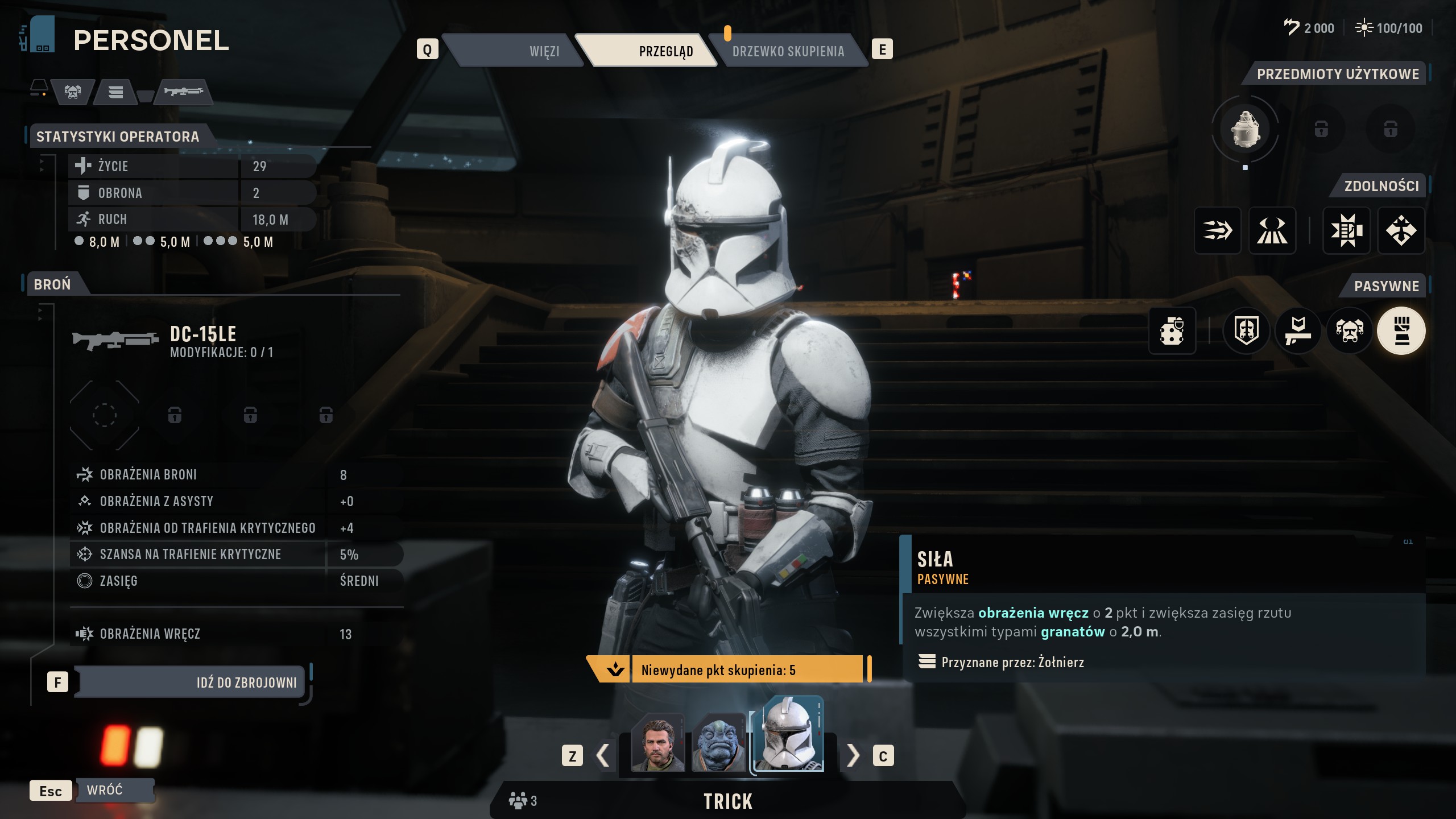 Star Wars Zero Company - Trick: unikalny talent, efekt pasywny, najlepsze zdolności i umiejętności