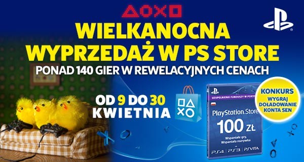 Wielkanocna Wyprzedaż w PS Store - wygraj doładowanie o wartości 100 zł!