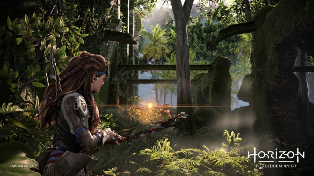 Horizon Forbidden West na rozgrywce z PS4. Gra prezentuje się przepięknie i osiągnęła status "gold"