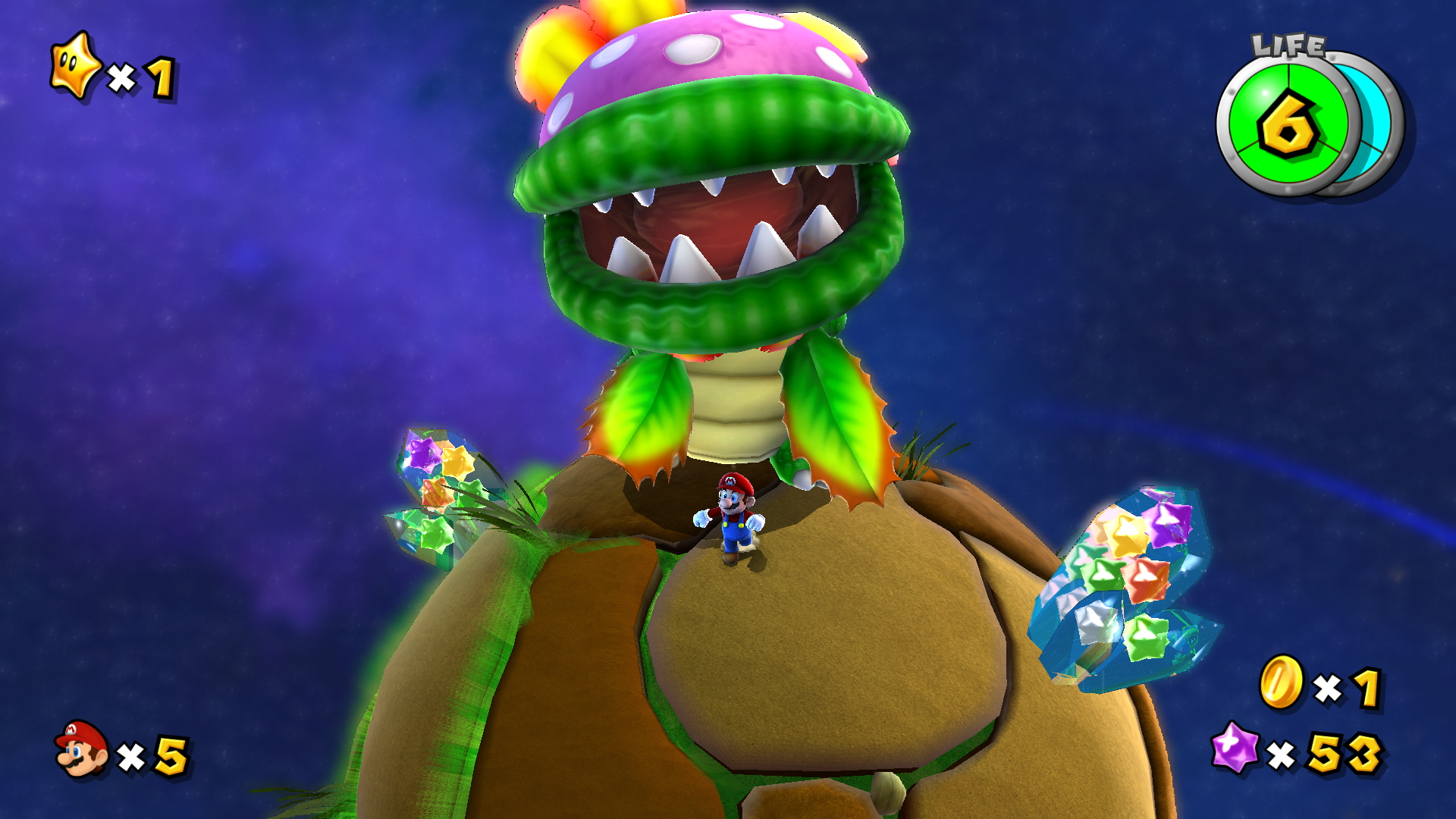 Super Mario Galaxy 1 i Super Mario Galaxy 2 - recenzja gry. Mario i roślinka