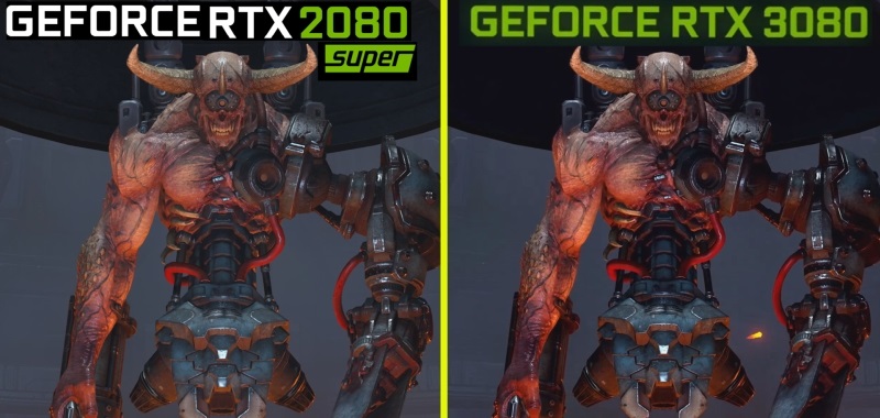 Doom Eternal z RTX 3080 na porównaniu z RTX 2080 Super i RTX 2080 Ti. Sprawdźcie test nowego GPU